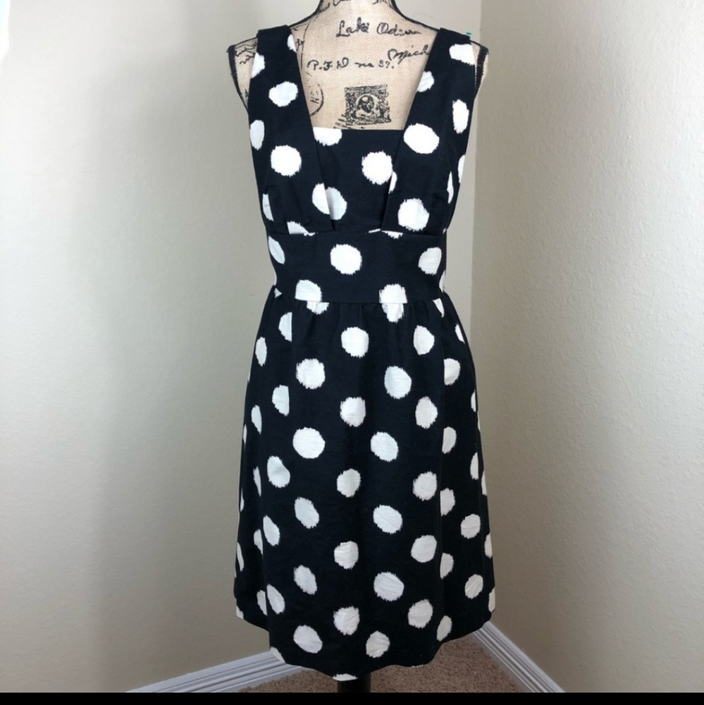 Ann Taylor Loft Black Fit Flare Dress 14